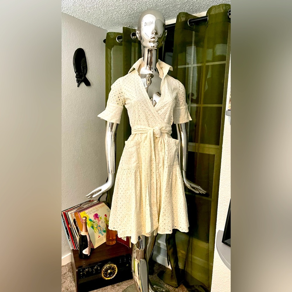 Vintage Diane Von Furstenberg White wrap dress